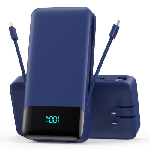 Portable Charger Power Bank for iPhone with Built (Dark Blue)