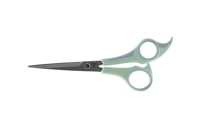 Cricket Style Xpress Zen Again Hair Cutting Scissors - Sharp Micro-Serrated Beveled Blades, Stainless Steel Shears Hair Scissors - Wet & Dry Use, Barber Accessories - 5.75", Sea Foam Green & Soft Blue