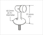 Solid Brass Door Stop (1 Pack / Satin Nickel)