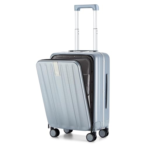 20 Inch Carry On Luggage Hard Shell Suitcases with Wheels Luggage Suitcase Travel Luggage for Women Men Rolling Luggage Bags for Business Trip Weekender (20 Inch / Grey Upgrade)