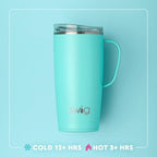 22oz Insulated Travel Mug with Handle & Lid (Louisiana / 22 Ounces)