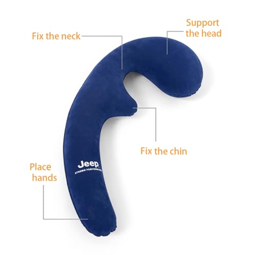 Inflatable Travel Body Pillow (Navy)