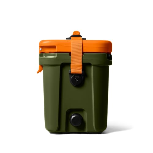 Roadie 15 Hard Cooler with DoubleDuty Shoulder Strap (Olive/King Crab Orange)