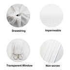 8PCS Travel Shoe Bags with Rope for Men and Women Large Shoes Pouch Organizers (White)