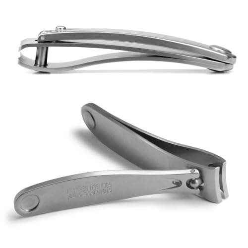 5pc Manicure & Pedicure Set (5-Pc: Finger+Toe Clipper, Tweezer, Sapphire / Light Blue Leather Roll)