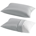 Toddler Pillows with Pillowcases Set (Light Grey (Cotton) / 13x18 Inch (Pack of 2))