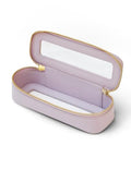 Clear Makeup Bag Travel Cosmetic Case Transparent Toiletry Bag with Zipper (Purple / Minimalist)