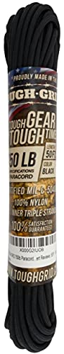 750 Paracord 100% Nylon (Black / 50 Ft.)