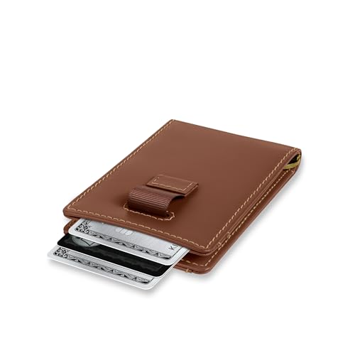 Money Clip Slim Minimalist Wallet for Men (Bourbon)