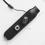 Multifunctional Survival Emergency Whistle for Kids with Compass Hiking Survival (obsidian black2pcs)