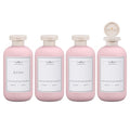 6.7oz 4Pcs Plastic Refillable Travel Shampoo & Conditioner Bottles With Flip Cap (Pink / 6.7oz)