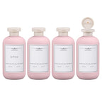 6.7oz 4Pcs Plastic Refillable Travel Shampoo & Conditioner Bottles With Flip Cap (Pink / 6.7oz)