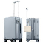 Carry on Luggage Airline Approved 20" Expandable Hardside Suitcase (Grey / 20 Inch EXT)