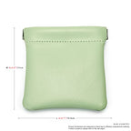 Green PU Leather Jewelry Travel Pouch Multi (Green / 4.21"x4.33")