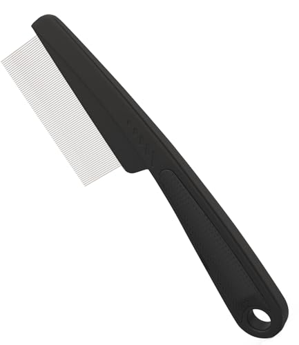 Dandruff Comb Removal 0.5mm Metal Fine Tooth Scalp Detox Hair Care Tool 1PC (1PC Black)