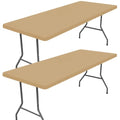 2 Pack Rectangle Spandex Fitted Table Cloth (Dark Khaki / 96" x 30" (Rectangular))