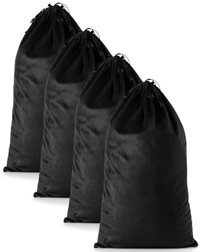 4 Pcs Shoe Bags for Travel (Black Beauty / 21.2"x13.3")