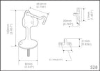Door Stop Solid Brass (1 Pack / 3-15/16")