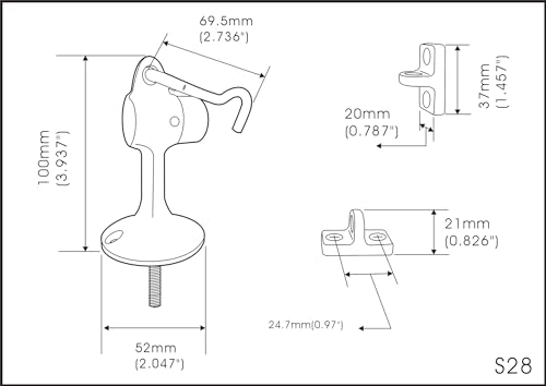 Door Stop Solid Brass (1 Pack / 3-15/16")