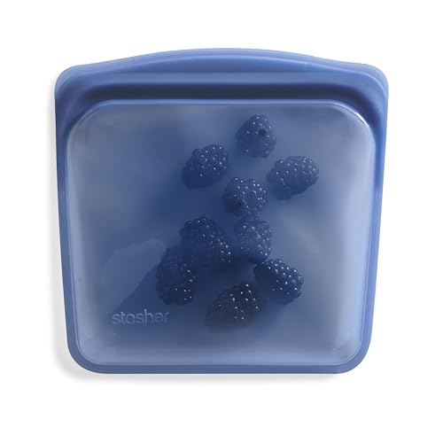 Premium Reusable Silicone Sandwich Bag (Deep Ocean / 28 Ounce)
