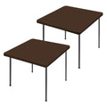 2 Pack Square Spandex Fitted Table Cloth (Coffee / 34" x 34" (Square))