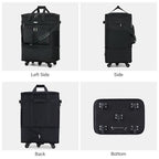 Expandable Luggage Bags for Travel Collapsible Suitcase with Wheels (Black)