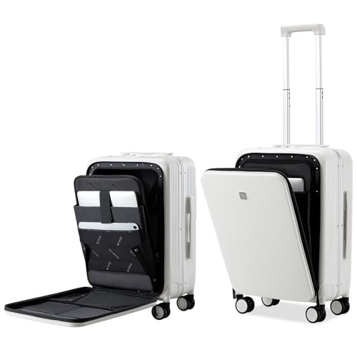 Grace Hard Shell Suitcases with Wheels (20 Inch-1 / Smoke White)