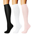 Compression Socks for Women & Men Circulation (Small-Medium / 06 Pink/White/Black)