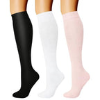 Compression Socks for Women & Men Circulation (Small-Medium / 06 Pink/White/Black)