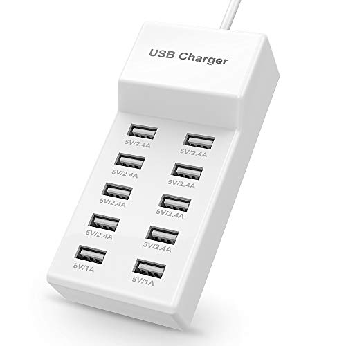 USB Charger Station Block 10 (White-10*USB-A Ports)