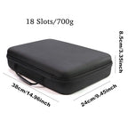 18 Slots Hard Watch Travel Case (Black-18 Slots / 18 Slots Nylon)