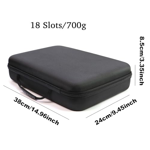 18 Slots Hard Watch Travel Case (Black-18 Slots / 18 Slots Nylon)
