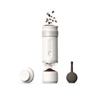 Fino Portable Electric Coffee Grinder with 28 Precise Grind Settings (Sandstone White)