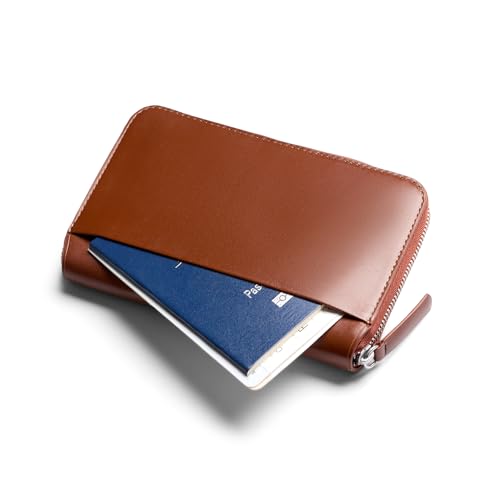Travel Folio Leather Passport Wallet (Sienna)
