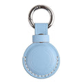 Genuine Leather Keychain Holder Compatible with Airtag ([1 Pack] Blue V1.0)