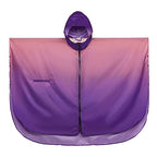 Adults Rain Poncho Waterproof Raincoat Women Gradient Hood with Pocket (Gradient Pink-purple)