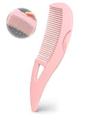 Dandruff Comb Removal 2PC Hollow Fine Tooth Scalp Detox Hair Care Tool (Pink 1PC)