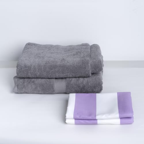 Microfiber Beach Towel Sand (D-lombok Lilac / Extra Large(67x35"))
