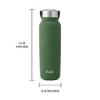 Recycled Stainless Steel Explorer with Insulated Lid and Handle (40 Ounces / Green Jasper)