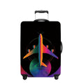Colorful Airplane Luggage Cover Washable Suitcase Protector Anti (Colorful airplane / L(28-30inch suitcase))