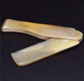 Brown Yak Horn Comb Foldable Yak Horn Pockets Clip Moustache Beard Styling Tool Portable Comb Hairdressing Hair Care Tools Styling ToolBrushes Hair Combs