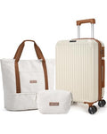 3 Piece Luggage Sets (Beige / 3-Piece Set - DB/TB/20")