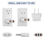 European to US Plug Adapter (1 Pack | White)