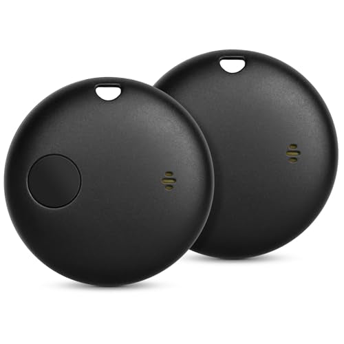 Smart Tag 2 Pack Bluetooth Tracker Work with Apple Find My (2P Black)