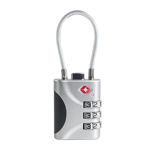 Travel Luggage Locks TSA Approved (Silver)