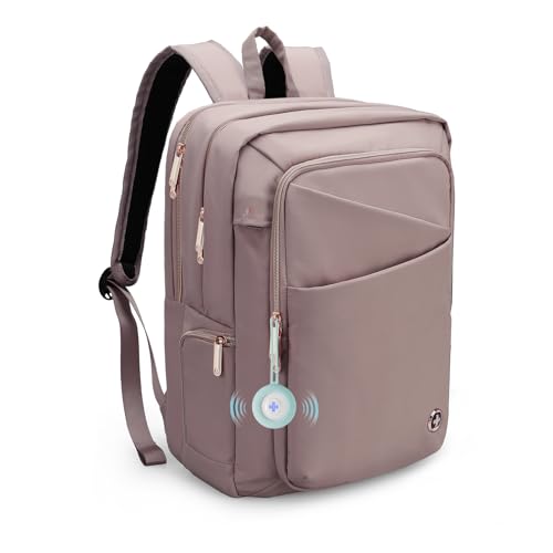 Design Travel Laptop Backpack for Women with Apple Find My (Pink-finder)