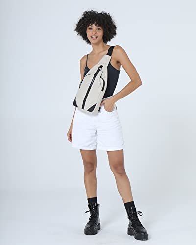 Medium Crossbody Sling Backpack Anti Theft Backpack for Traveling Chest Shoulder Bag (White(medium))