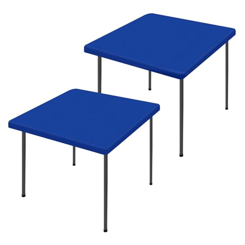 2 Pack Square Spandex Fitted Table Cloth (Blue / 42" x 42" (Square))