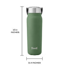 Recycled Stainless Steel Explorer with Insulated Lid and Handle (24 Ounces / Green Jasper)