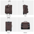 20 Inch Softside Expandable Carry On Luggage with 4 Spinner Wheels (Coffee / 20 Inch)